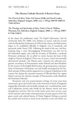 The Marian Catholic Revival: A Review Essay