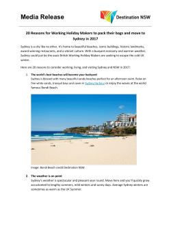 Media Release - Destination NSW