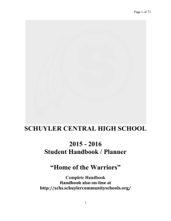 SCHUYLER CENTRAL HIGH SCHOOL 2015
