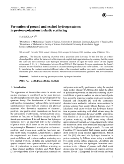 Formation of ground and excited hydrogen atoms in proton