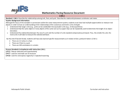 Mathematics Pacing Resource Document