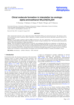 Chiral molecule formation in interstellar ice analogs: alpha