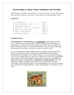 Proofreading a college paper