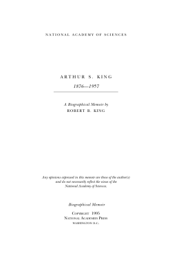 Arthur S. King - National Academy of Sciences