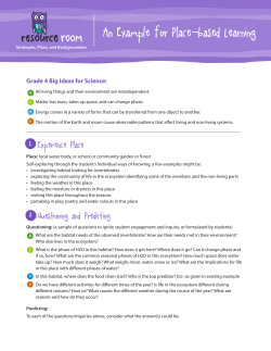 An Example for Place - based Learning