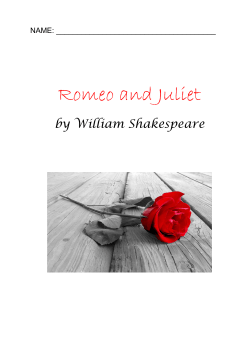 Romeo and Juliet - English At Blakeview