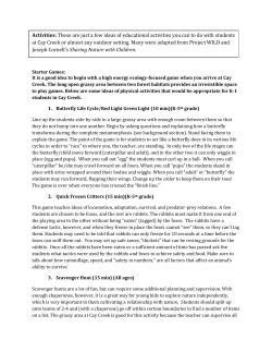 Environmental Education Activities Guide to Cay Creek