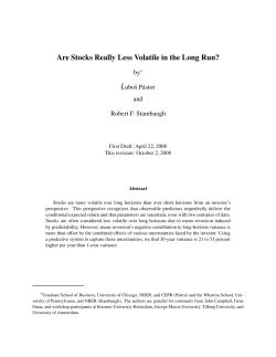 Are Stocks Really Less Volatile in the Long Run? - Berkeley-Haas