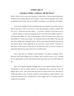 Characters: Animal or Human?