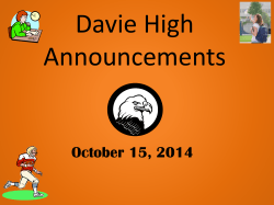 Davie High - Davie County Schools