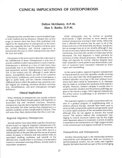 clinical implications of osteoporosis
