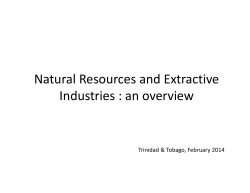 Extractive Industries and Natural Resources: an overview