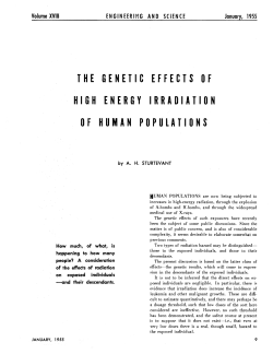 The Genetic Effects of High-Energy Irradiation of Human Populations