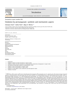 Oxidation by permanganate: synthetic and