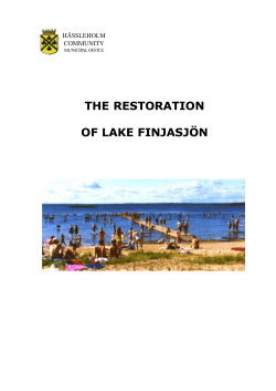the restoration of lake finjasj&ouml;n