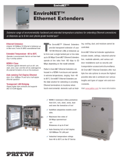 EnviroNET&trade; Ethernet Extenders