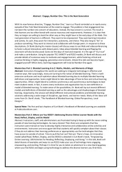 Abstract: Engage, Number One- This is the Next Generation With his