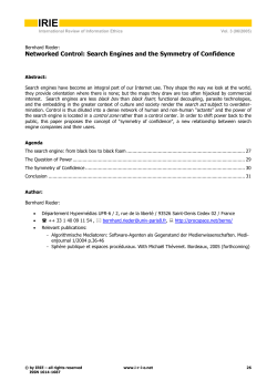 Networked Control: Search Engines and the Symmetry of Confidence