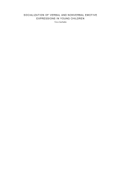 Socialization of verbal and nonverbal emotive expressions