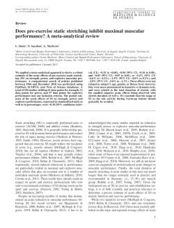 Does pre-exercise static stretching inhibit maximal