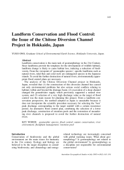 Landform Conservation and Flood Control: the Issue of the Chitose