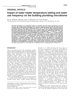 Impact of water heater temperature setting and water use