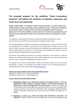 4th press release  - David Cronenberg