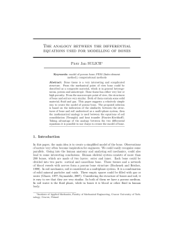 The analogy between the differential equations used for modelling