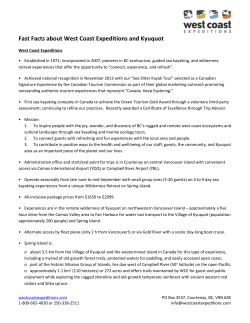 Fast Facts about West Coast Expeditions and Kyuquot