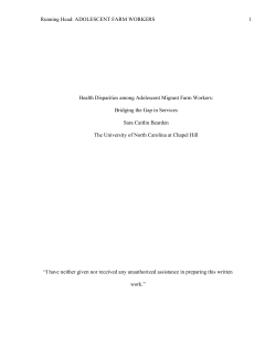 Health Disparities in Adolescent Farmworkers