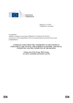 Taking stock of the Europe 2020 strategy