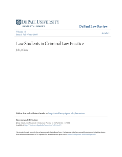 Law Students in Criminal Law Practice