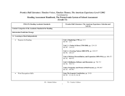 Prentice Hall Literature: Timeless Voices