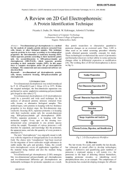 A Review on 2D Gel Electrophoresis