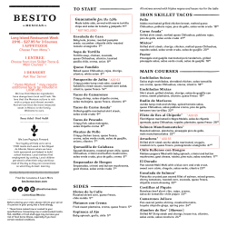 TO START SIDES IRON SKILLET TACOS MAIN COURSES Long