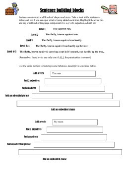Sentence building blocks