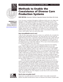 Methods to Enable the Coexistence of Diverse Corn