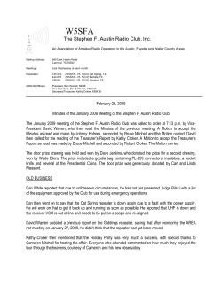 The Stephen F. Austin Radio Club, Inc.