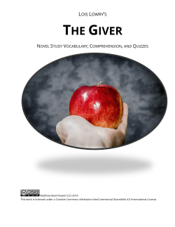 THE GIVER - Matthew Boomhower