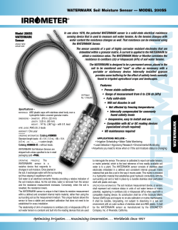 Soil Moisture Sensor Spec Sheet
