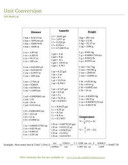 Unit Conversion