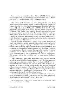 San aguSt&iacute;n, La ciudad de Dios, Libros VI-VIII. Edici&oacute;n cr&iacute;tica