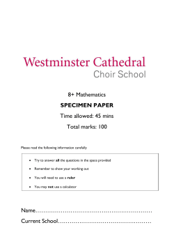 here - Westminster Cathedral Choir School