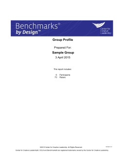 Group Profile - Center for Creative Leadership