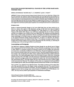 HOLOCENE PALEOENVIRONMENTAL CHANGES IN THE LOWER