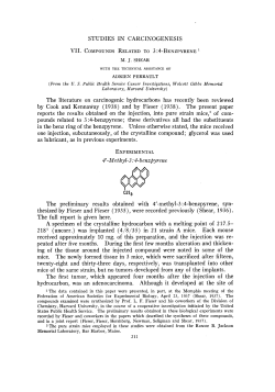 STUDIES IN CARCINOGENESIS VII. COMPOUNDS RELATED TO 3