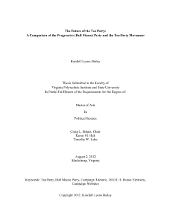The Future of the Tea Party: A Comparison of the Progressive (Bull