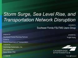 Storm Surge, Sea Level Rise, and Transportation