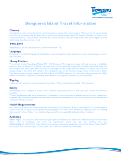 Benguerra Island Travel Information
