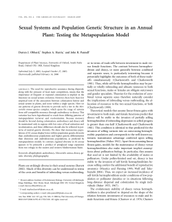 Sexual Systems and Population Genetic